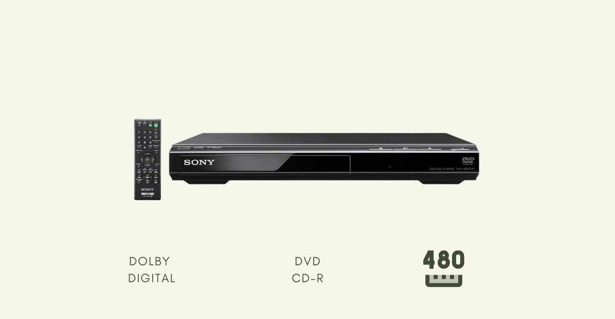 Sony DVPSR210P DVD Player with rca